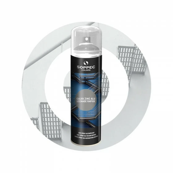 PEINTURE DE GALVANISATION SOPPEC ZINC ALU SECHAGE RAPIDE - 470200W 1 PEINTURE DE GALVANISATION SOPPEC ZINC ALU SECHAGE RAPIDE - 470200W