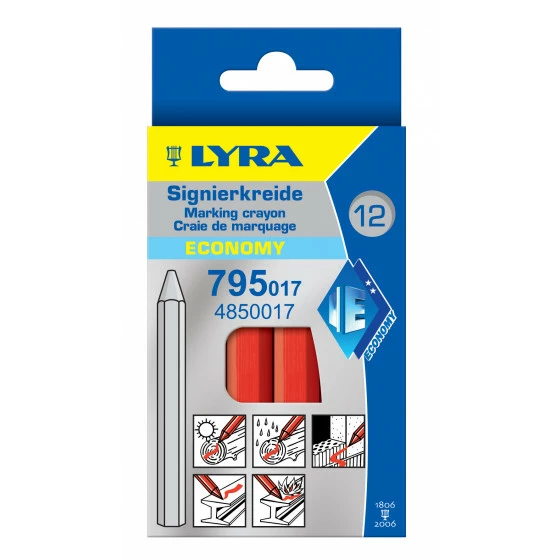 CRAIE DE MARQUAGE LYRA - ETUI DE 12 1 CRAIE DE MARQUAGE LYRA - ETUI DE 12