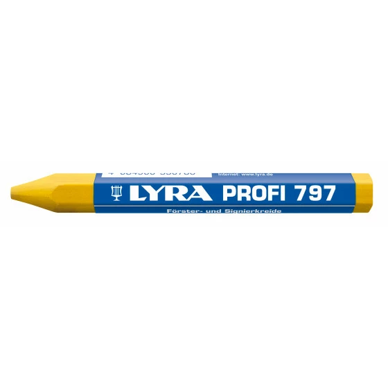CRAIE DE MARQUAGE LYRA FORESTIÉRE JAUNE À L'HUILE EN BOÎTE DE 12 - QUALITÉ PRO 797 - 4870007 1 CRAIE DE MARQUAGE LYRA FORESTIÉRE JAUNE À L'HUILE EN BOÎTE DE 12 - QUALITÉ PRO 797 - 4870007