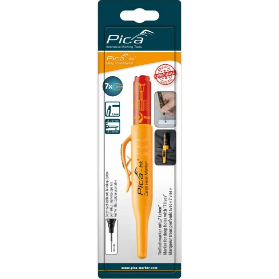Marqueurs Trous Profonds Pica Ink Rouge PICA - 15040 2 Marqueurs Trous Profonds Pica Ink Rouge PICA - 15040 – Image 2