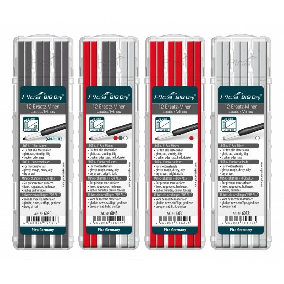 Etui De 12 Mines Pica Big Dry For All PICA - 6030 1 Etui De 12 Mines Pica Big Dry For All PICA - 6030