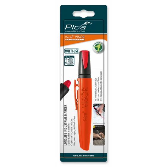 Marqueur Permanent Visor Pica Industrial Marker Fluo - Rouge PICA - 99040 1 Marqueur Permanent Visor Pica Industrial Marker Fluo - Rouge PICA - 99040