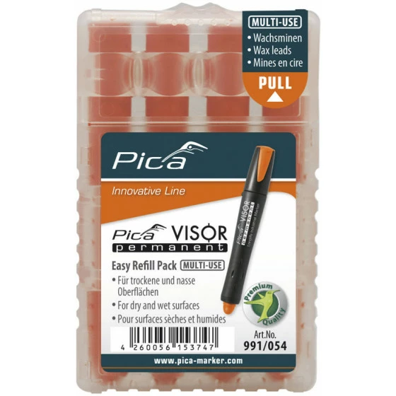 Etui De 4 Mines Pica Visor Permanent Fluo - Orange PICA - 991054 1 Etui De 4 Mines Pica Visor Permanent Fluo - Orange PICA - 991054