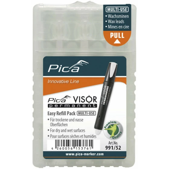 Etui De 4 Mines Pica Visor Permanent Fluo - Blanc PICA - 99152 2 Etui De 4 Mines Pica Visor Permanent Fluo - Blanc PICA - 99152 – Image 2