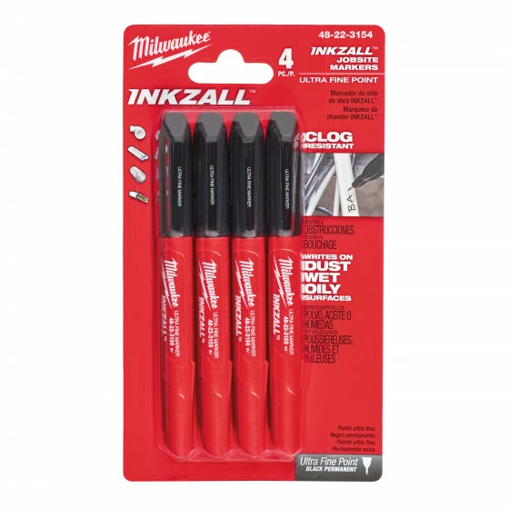 SET 4 MARQUEURS POINTE ULTRA FINE NOIRS MILWAUKEE ACCESSOIRES - 48223154 1 SET 4 MARQUEURS POINTE ULTRA FINE NOIRS MILWAUKEE ACCESSOIRES - 48223154