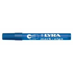 Marqueur Permanent Bleu MARK+SIGN Pointe Biseautée 2-6 Mm - Boîte De 10 - LYRA - 4010051