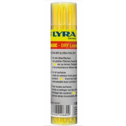 ETUI DE 12 MINES DE RECHANGE LYRA JAUNES DRY POUR MARQUEURS -DRY ET PICA DRY -4490007