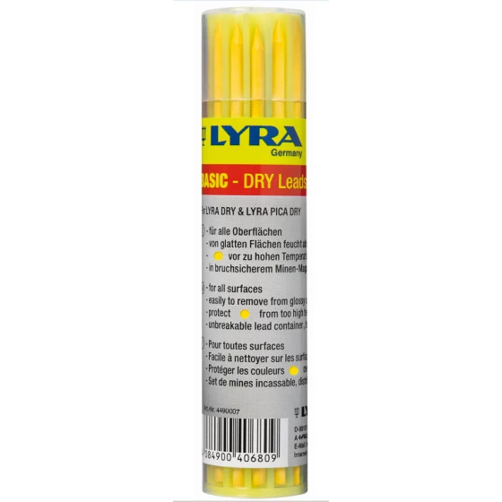 ETUI DE 12 MINES DE RECHANGE LYRA JAUNES DRY POUR MARQUEURS -DRY ET PICA DRY -4490007 1 ETUI DE 12 MINES DE RECHANGE LYRA JAUNES DRY POUR MARQUEURS -DRY ET PICA DRY -4490007