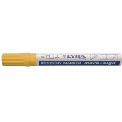 Marqueur Peinture Laquée Jaune En Boite De 10 LYRA MARK + SIGN - OMYACOLOR- 4040007