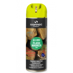 Traceur Forestier Hautement Fluorescent Jaune Fluo 12 Mois FLASH MARKER SOPPEC - 131517O