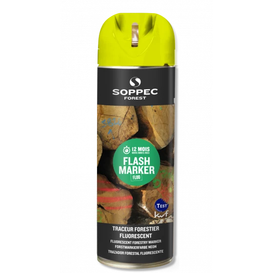 Traceur Forestier Hautement Fluorescent Jaune Fluo 12 Mois FLASH MARKER SOPPEC - 131517O 1 Traceur Forestier Hautement Fluorescent Jaune Fluo 12 Mois FLASH MARKER SOPPEC - 131517O