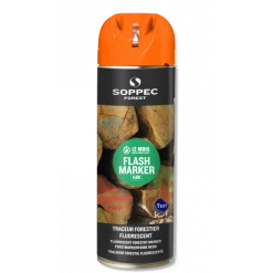 Traceur Forestier Hautement Fluorescent Orange Fluo 12 Mois FLASH MARKER SOPPEC - 131516O