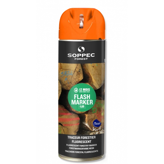 Traceur Forestier Hautement Fluorescent Orange Fluo 12 Mois FLASH MARKER SOPPEC - 131516O 1 Traceur Forestier Hautement Fluorescent Orange Fluo 12 Mois FLASH MARKER SOPPEC - 131516O