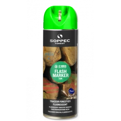 Traceur Forestier Hautement Fluorescent Vert Fluo 12 Mois FLASH MARKER SOPPEC - 131518O