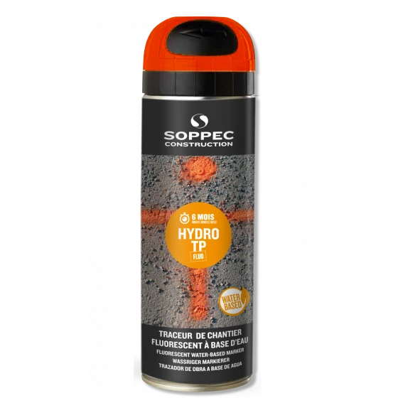 Traceur De Chantier ORANGE FLUO En Phase Aqueuse HYDRO TP SOPPEC 6 MOIS - 142216 1 Traceur De Chantier ORANGE FLUO En Phase Aqueuse HYDRO TP SOPPEC 6 MOIS - 142216
