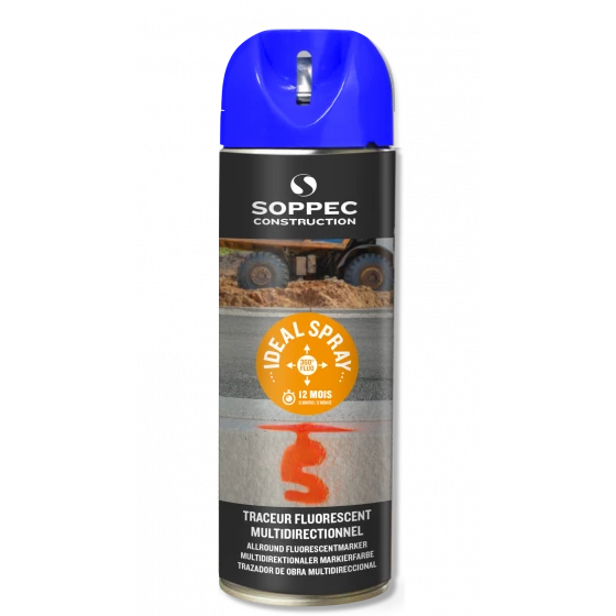 Traceur De Chantier BLEU Fluo Multidirectionnel IDEAL SPRAY SOPPEC 9-12 MOIS - 141819O 1 Traceur De Chantier BLEU Fluo Multidirectionnel IDEAL SPRAY SOPPEC 9-12 MOIS - 141819O