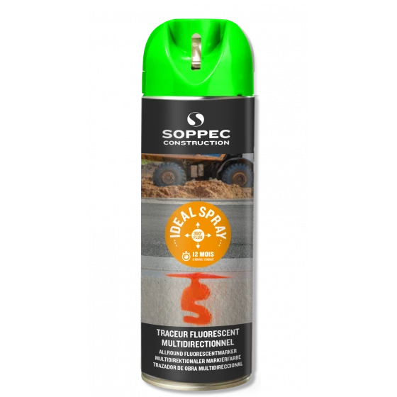 Traceur De Chantier VERT Fluo Multidirectionnel IDEAL SPRAY SOPPEC 9-12 MOIS - 141818O 1 Traceur De Chantier VERT Fluo Multidirectionnel IDEAL SPRAY SOPPEC 9-12 MOIS - 141818O