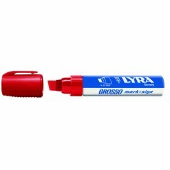 MARQUEUR PERMANENT LYRA GROSSO ROUGE MARK+SIGN POINTE BISEAUTÉE 4-12 MM - BOÎTE DE 10 - 4030017
