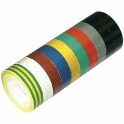 LOT DE 10 ROULEAUX PVC ADHESIFS MULTICOLORES SOFOP TALIAPLAST - 401041