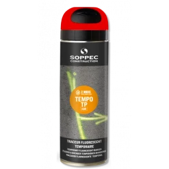 TRACEUR DE CHANTIER SOPPEC ROUGE FLUO TEMPORAIRE 2-8 SEMAINES - 141613 -SOPPEC Shop tempotp rouge