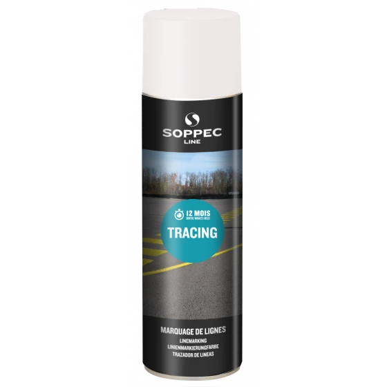 TRACEUR DE LIGNE SOPPEC POUR LE MARQUAGE BLANC TRACING 500 ML -151600 1 TRACEUR DE LIGNE SOPPEC POUR LE MARQUAGE BLANC TRACING 500 ML -151600
