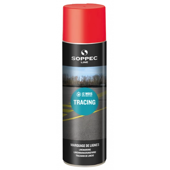 TRACEUR DE LIGNE SOPPEC POUR LE MARQUAGE ROUGE TRACING 750 ML -151804 1 TRACEUR DE LIGNE SOPPEC POUR LE MARQUAGE ROUGE TRACING 750 ML -151804